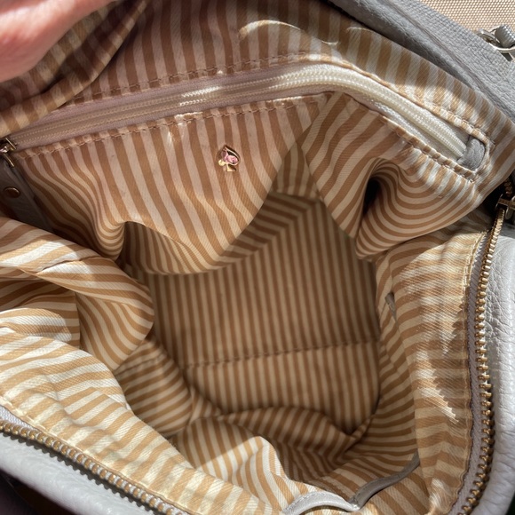 Kate spade/Gray Leather Women's shoulder/crossbody bag lots of pockets! - Picture 2 of 13